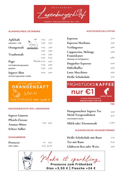 Frühstücks- und Brunchkarte 2